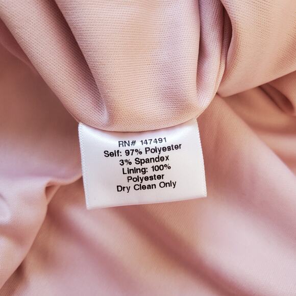 Katie May Reconcile Gown Maxi Dress V-Neck Side Slit Blush Pink Size Medium - Picture 11 of 12